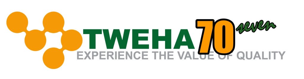 Logo: Tweha 70 years, experience quality.